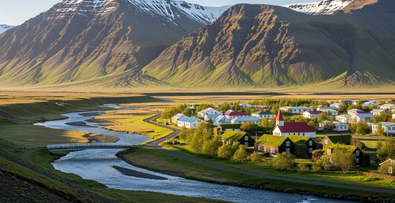 Vue environnementale symbolique de la nature islandaise et de ses habitants