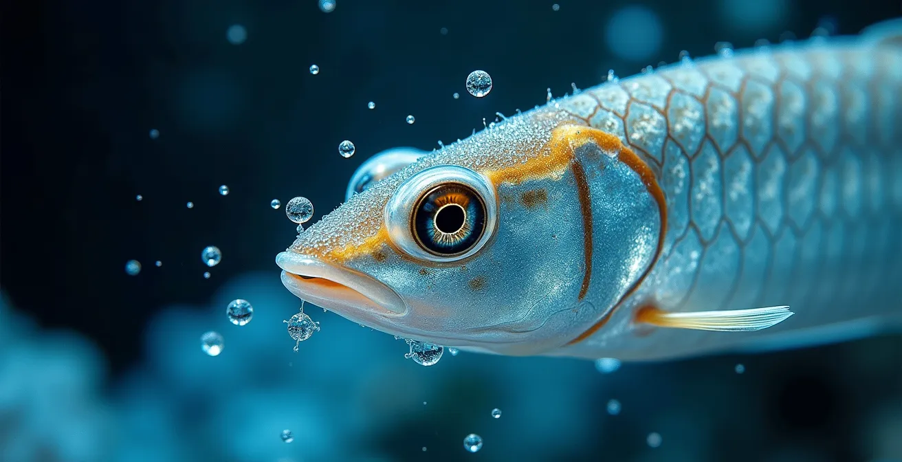 Visualisation de la cascade trophique marine montrant la migration des poissons en eaux profondes