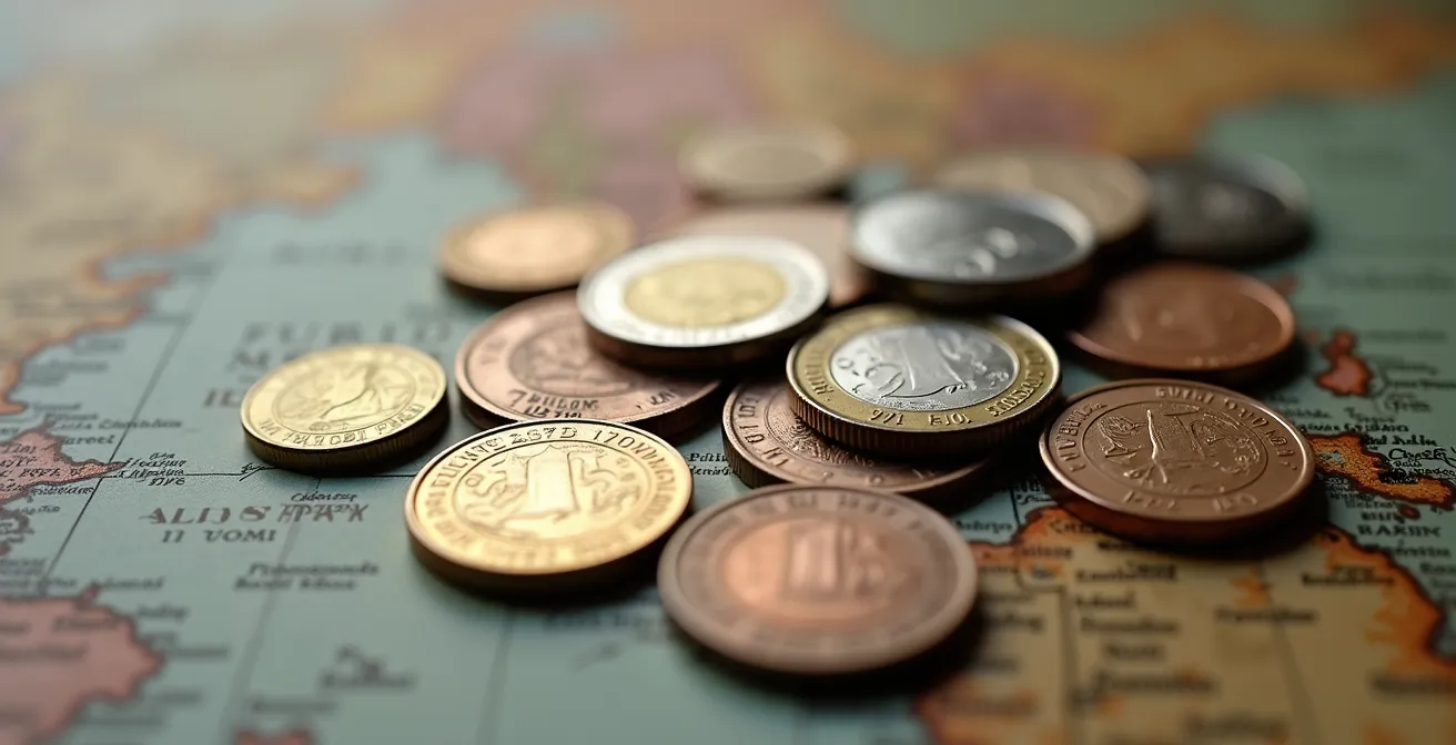 Représentation visuelle comparative des coûts de voyage entre différents pays nordiques