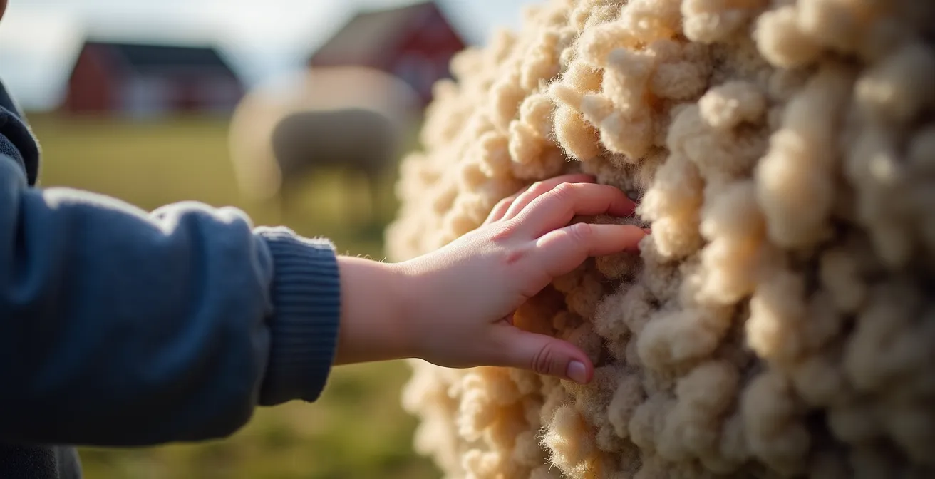 Enfant nourrissant des moutons islandais dans une ferme traditionnelle